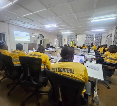 Salle de formation AVES en Guinée